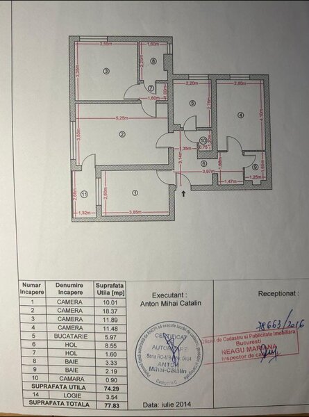 Parc I.O.R., apartament 4 camere, 78 mp, etaj 1/4, 2 bai, 5 minute metrou,